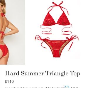 BEACH BUNNY BIKINI RED SET
